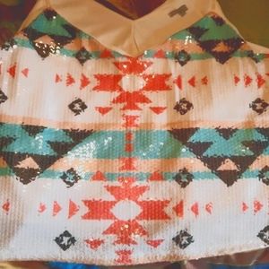 Charlotte Russe sequin crop top